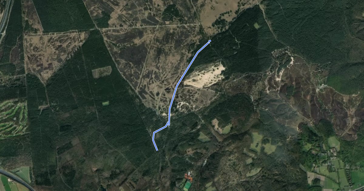 Маршрут MTB Veluwezoom-Startroute Beekhuizen на спутниковом снимке