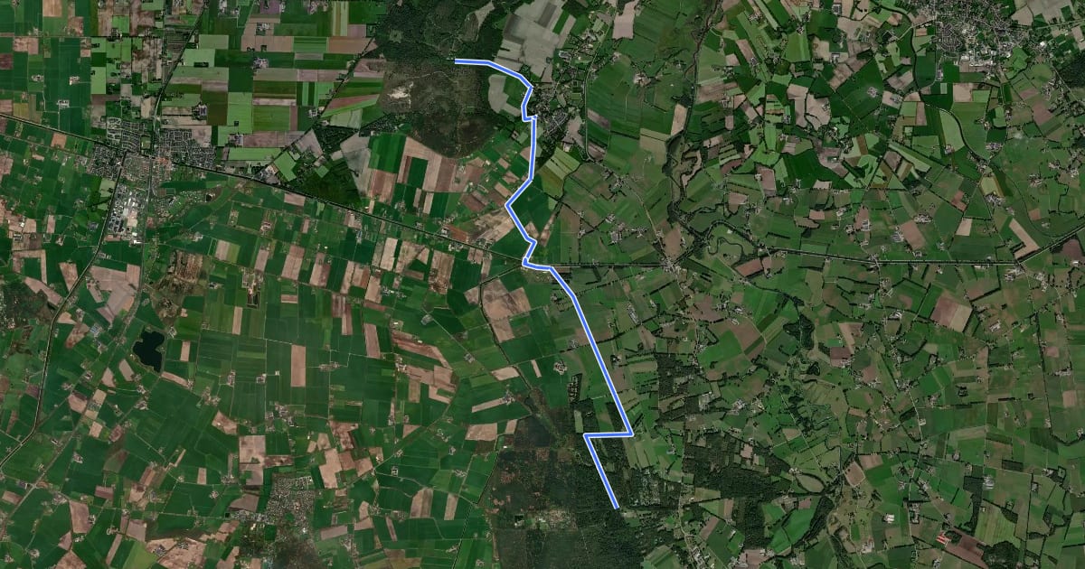 Маршрут MTB verbindingsroute Lemelerberg - Hellendoorn на спутниковом снимке