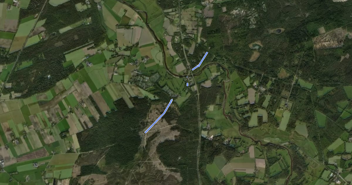 Маршрут MTB verbindingsroute Lemelerberg - Ommen на спутниковом снимке