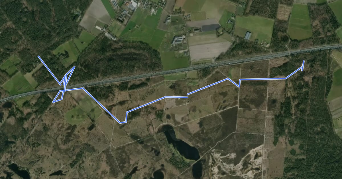 Маршрут MTB-verbindingsroute Mierlo - Lieropse Heide на спутниковом снимке