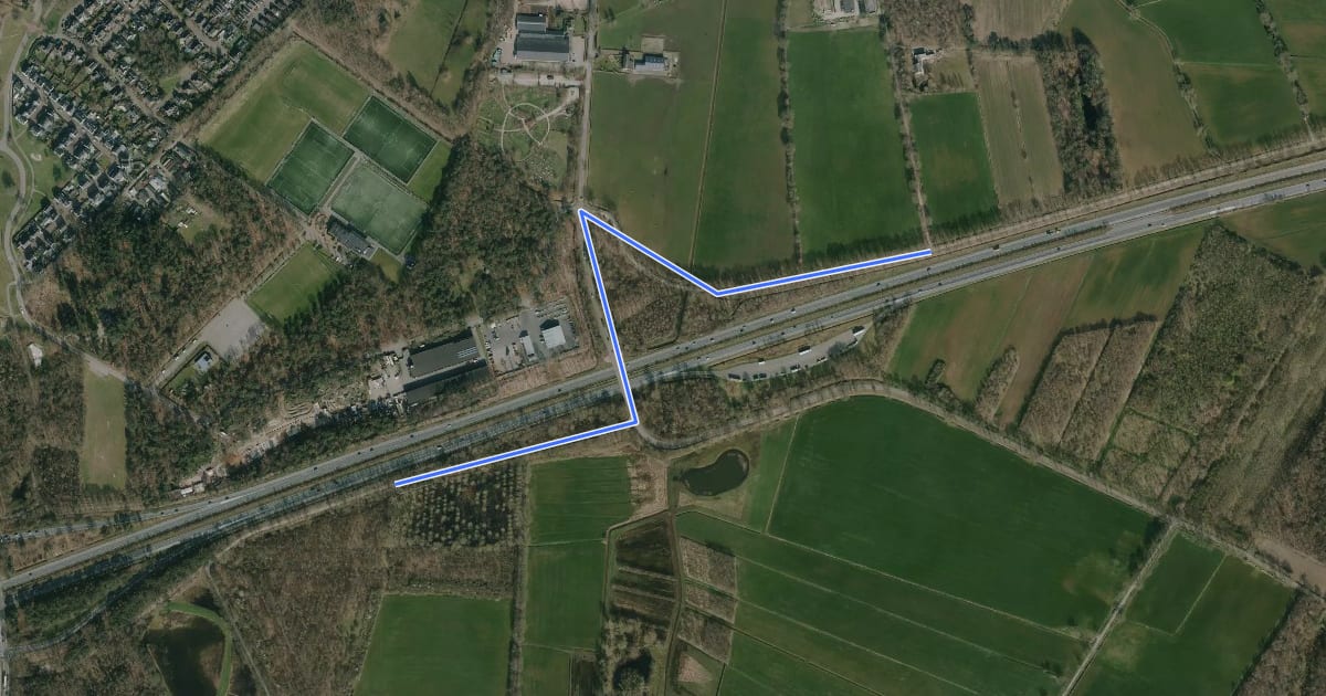 Маршрут MTB-verbindingsroute Nuenen Gulberg - Nuenen Papenvoort на спутниковом снимке
