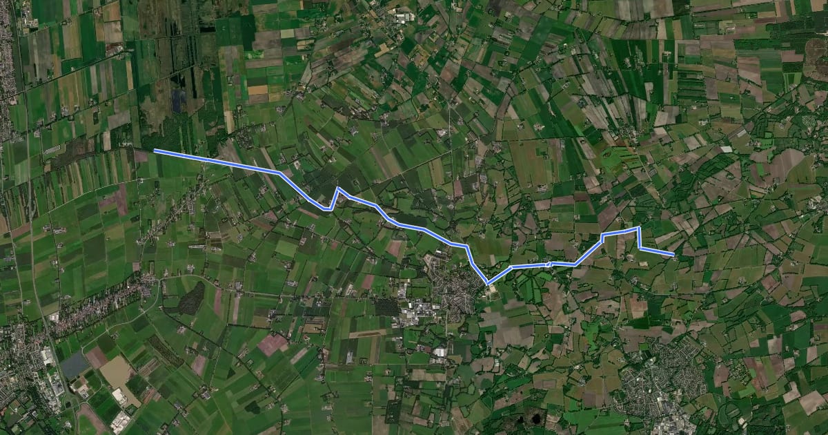 Маршрут MTB-verbindingsroute Springendal-Sibculo на спутниковом снимке