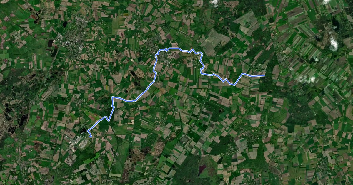 Маршрут MTB-Verbindingsroute VAM-Sleen на спутниковом снимке
