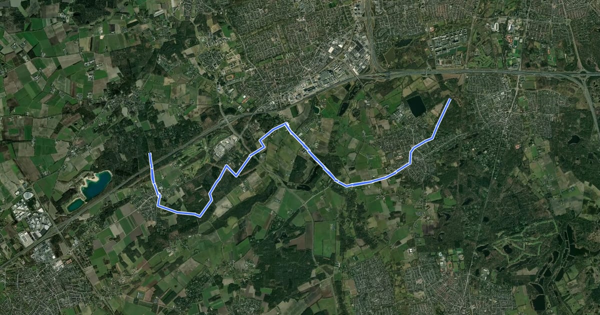 Маршрут MTB-verbindingsroute Veldhoven - Oude Baan на спутниковом снимке