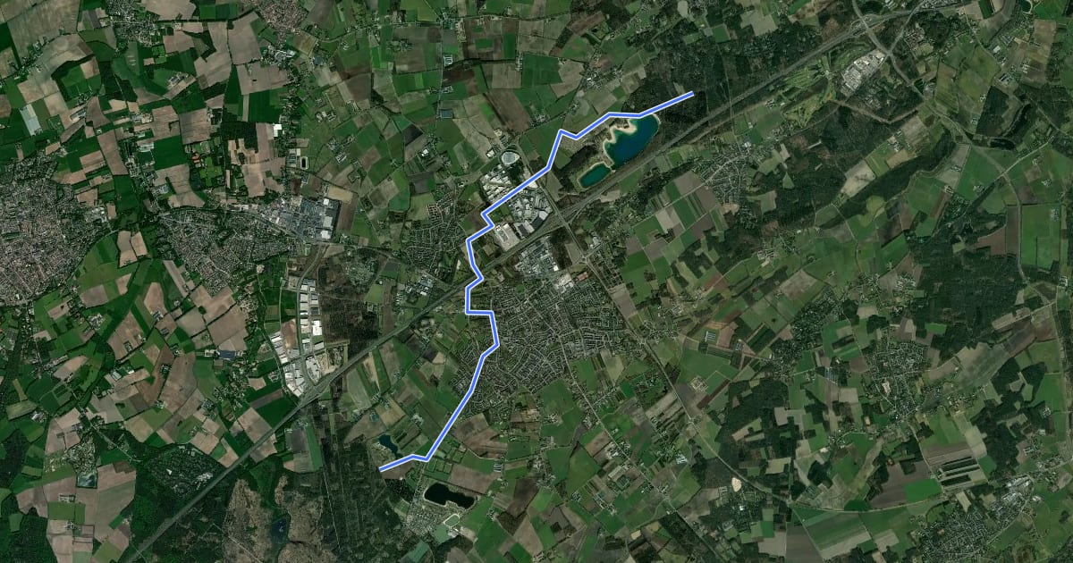 Маршрут MTB-verbindingsroute Veldhoven - Witrijt на спутниковом снимке