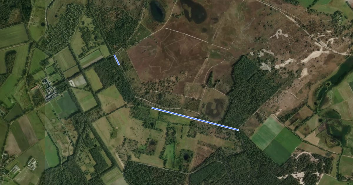 Маршрут MTB-verbindingsroute Venbergse molen en Cranendonk на спутниковом снимке