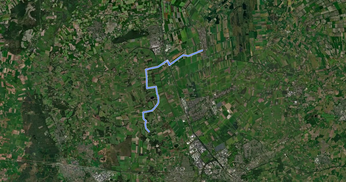 Маршрут MTB-verbindingsroute Wierden-Sibculo на спутниковом снимке