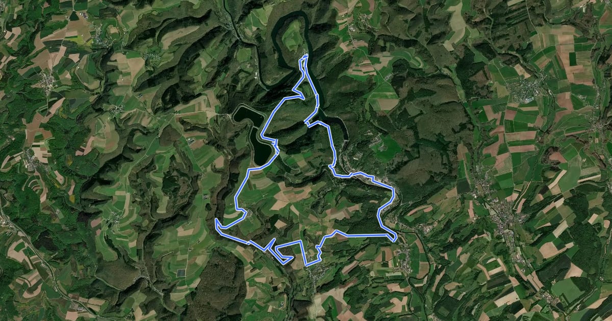 Маршрут MTB Vianden на спутниковом снимке