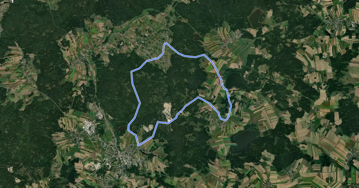 Маршрут MTB Wackelsteinweg на спутниковом снимке