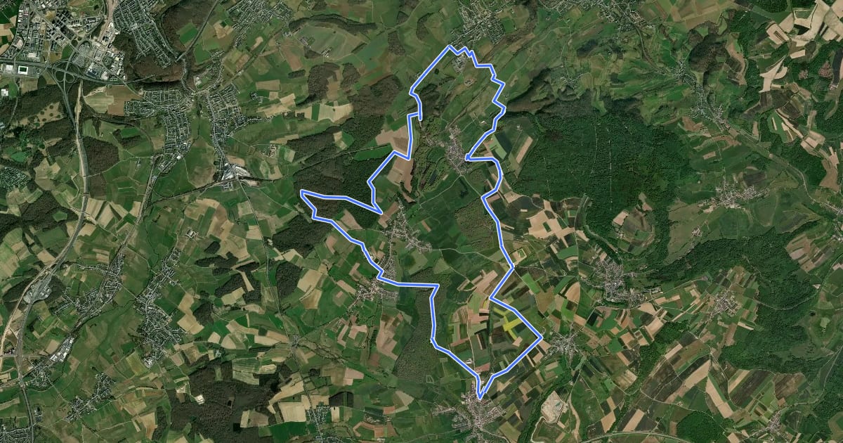 Маршрут MTB Weiler-la-Tour на спутниковом снимке