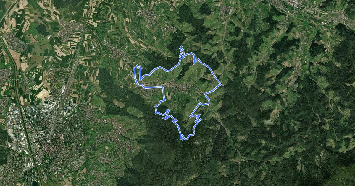Маршрут MTB Weinberg-Tour (7) на спутниковом снимке