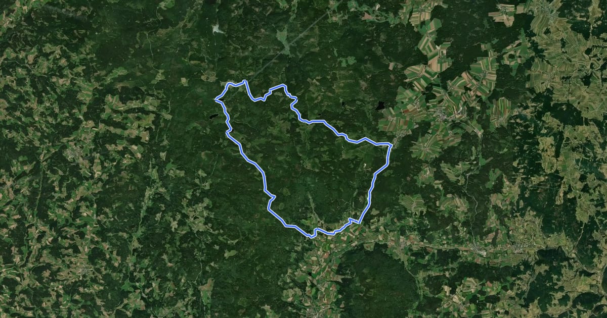 Маршрут MTB Ysperklamm-Strecke на спутниковом снимке