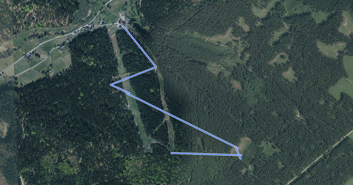Маршрут MTB1 на спутниковом снимке