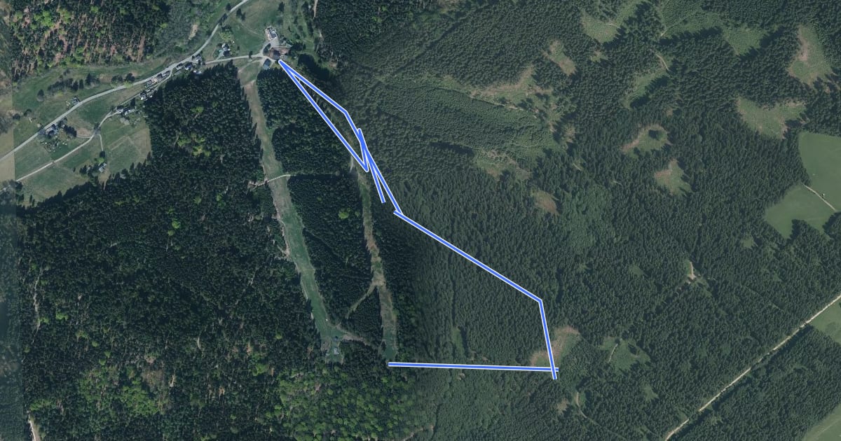 Маршрут MTB2 на спутниковом снимке