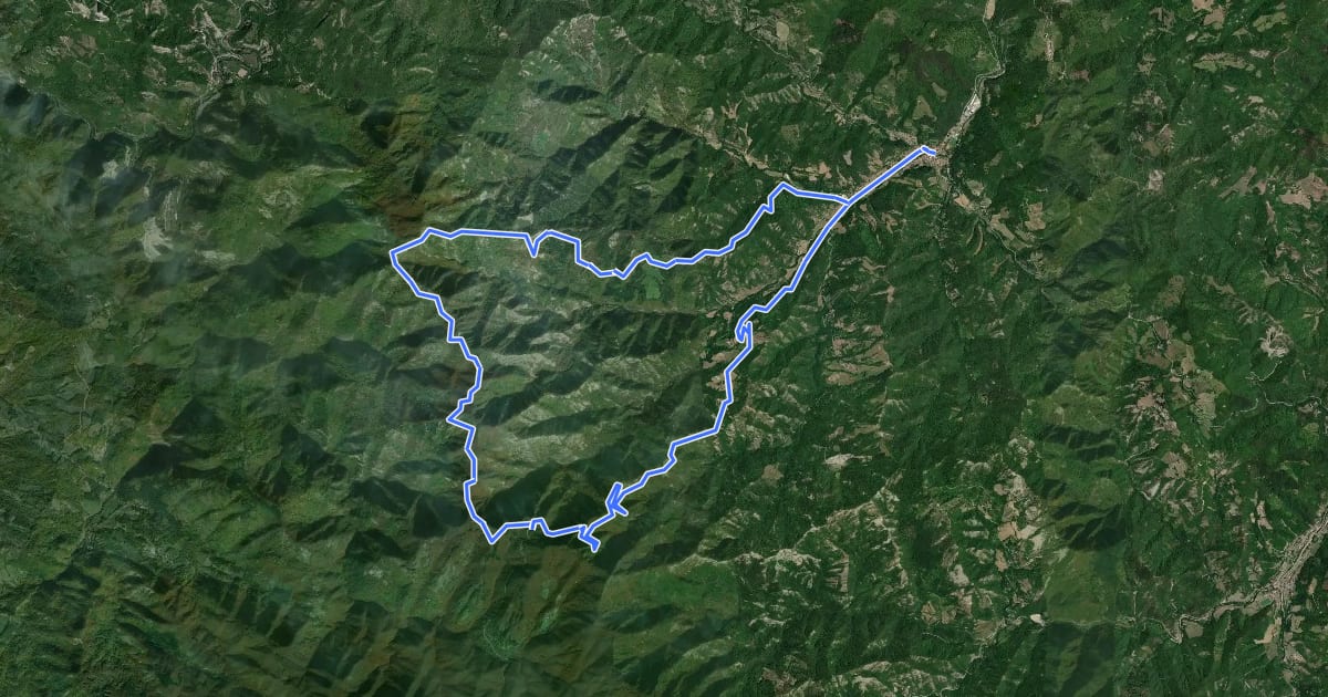 Маршрут MTB4 на спутниковом снимке