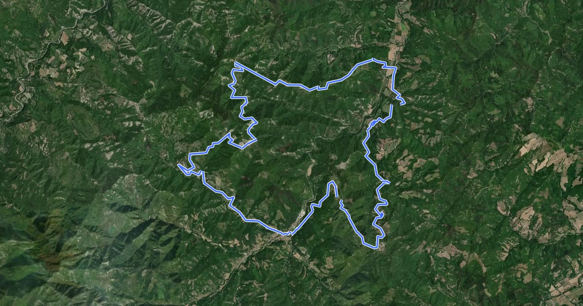 Маршрут MTB6 на спутниковом снимке