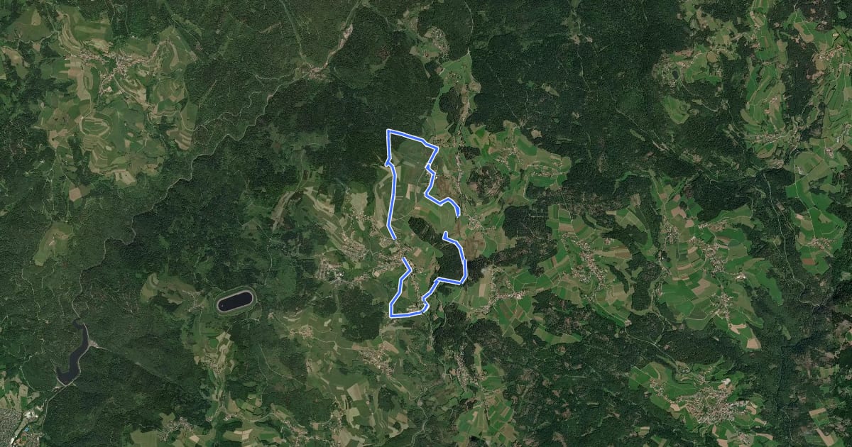 Маршрут MTPf Panorama Schleife на спутниковом снимке