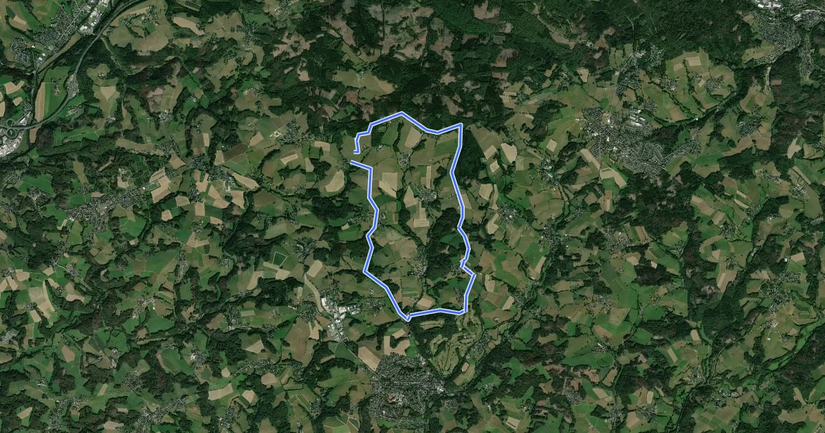 Маршрут Much (Walmwiese) Rundweg A3 на спутниковом снимке