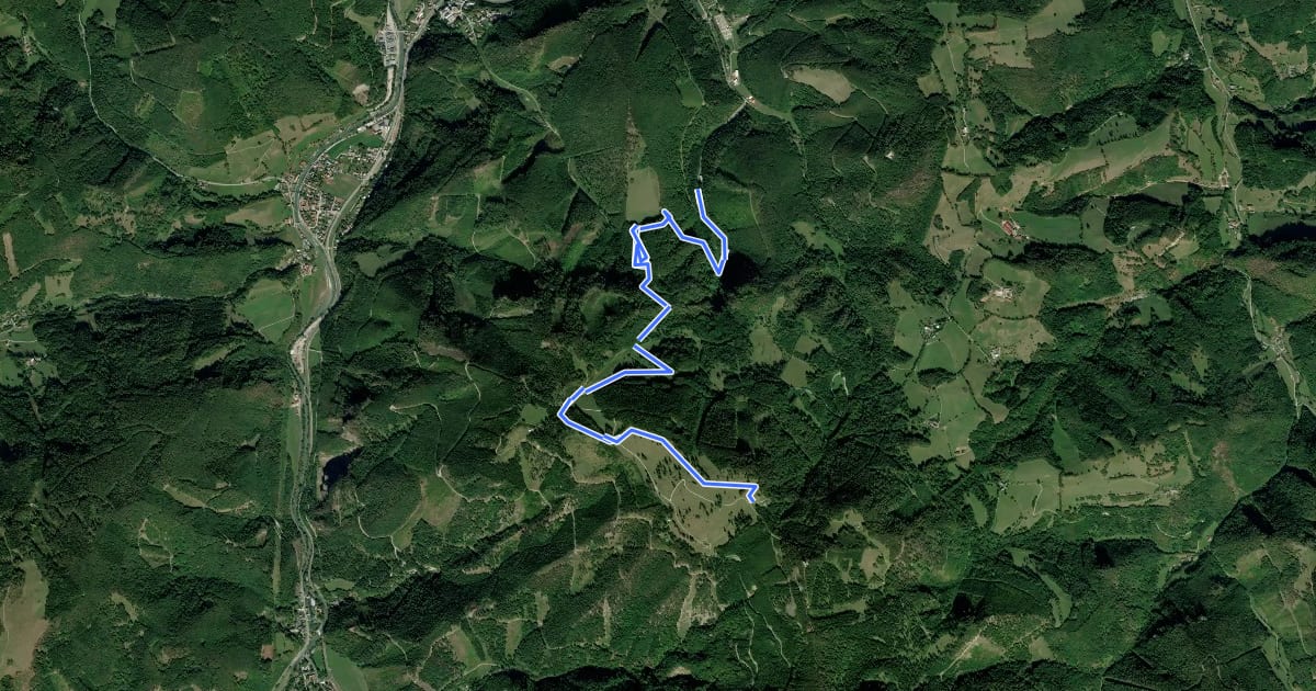 Маршрут Mucki trail на спутниковом снимке