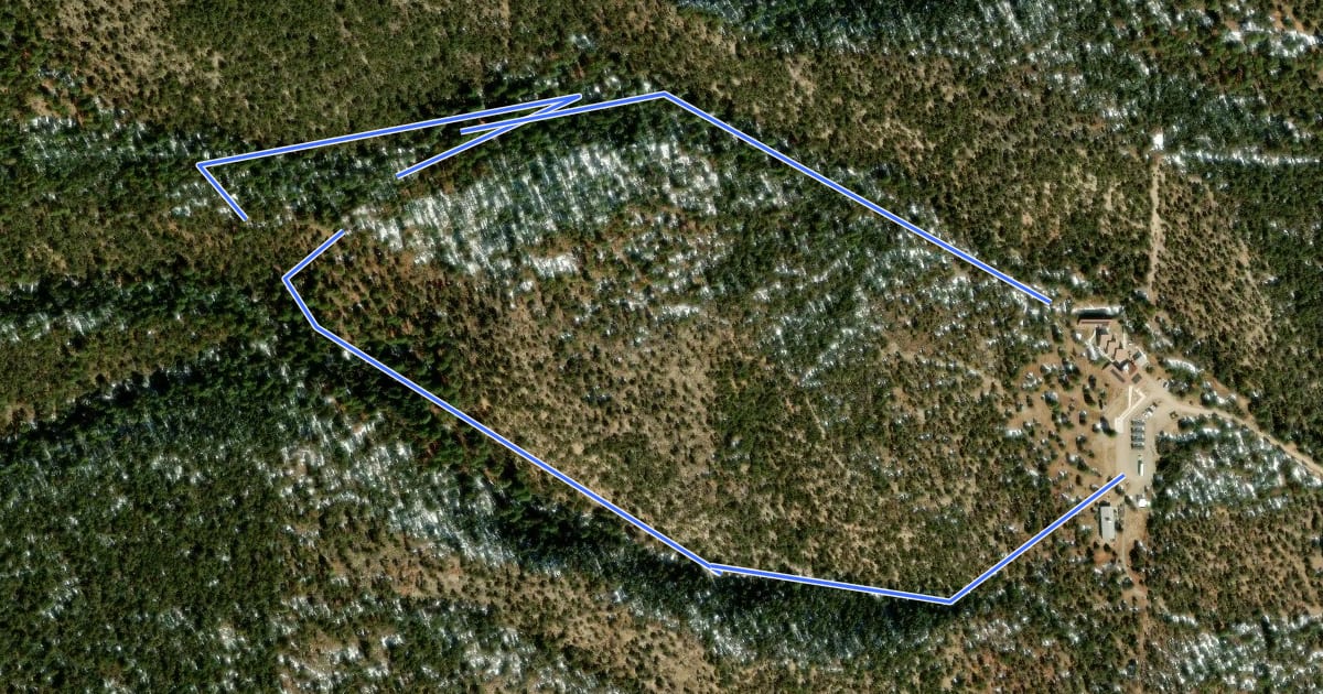 Маршрут Mud Spring Loop на спутниковом снимке