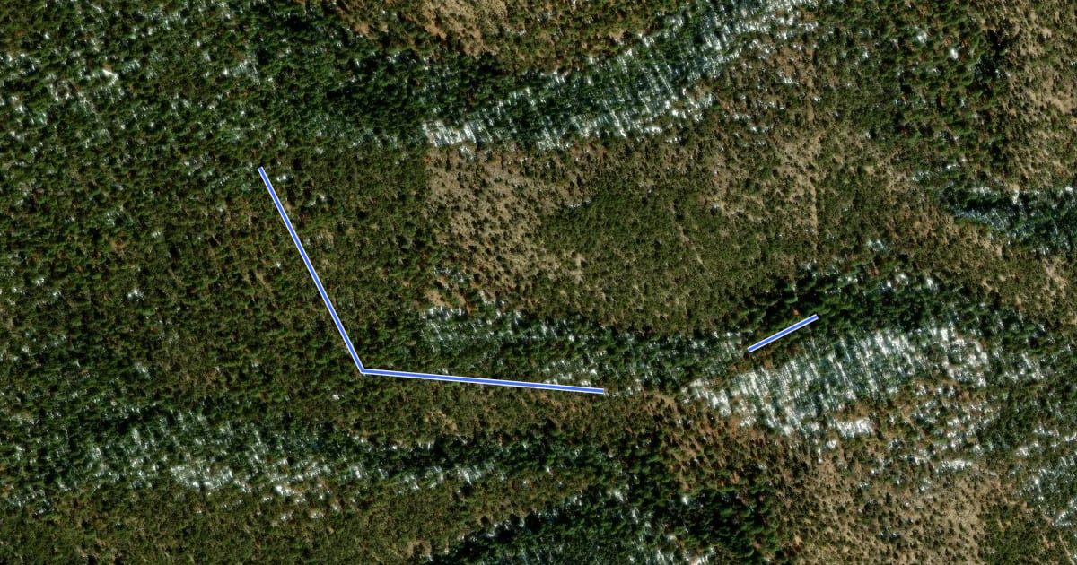 Маршрут Mud Spring Trail на спутниковом снимке