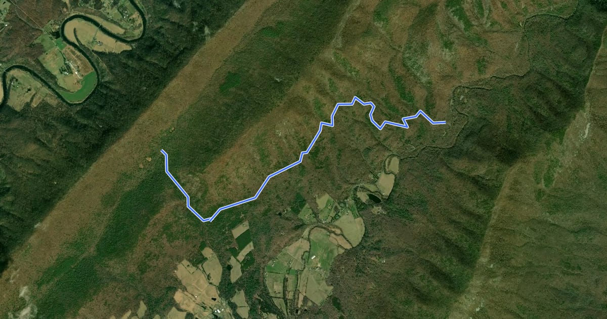 Маршрут Mudhole Gap Trail на спутниковом снимке