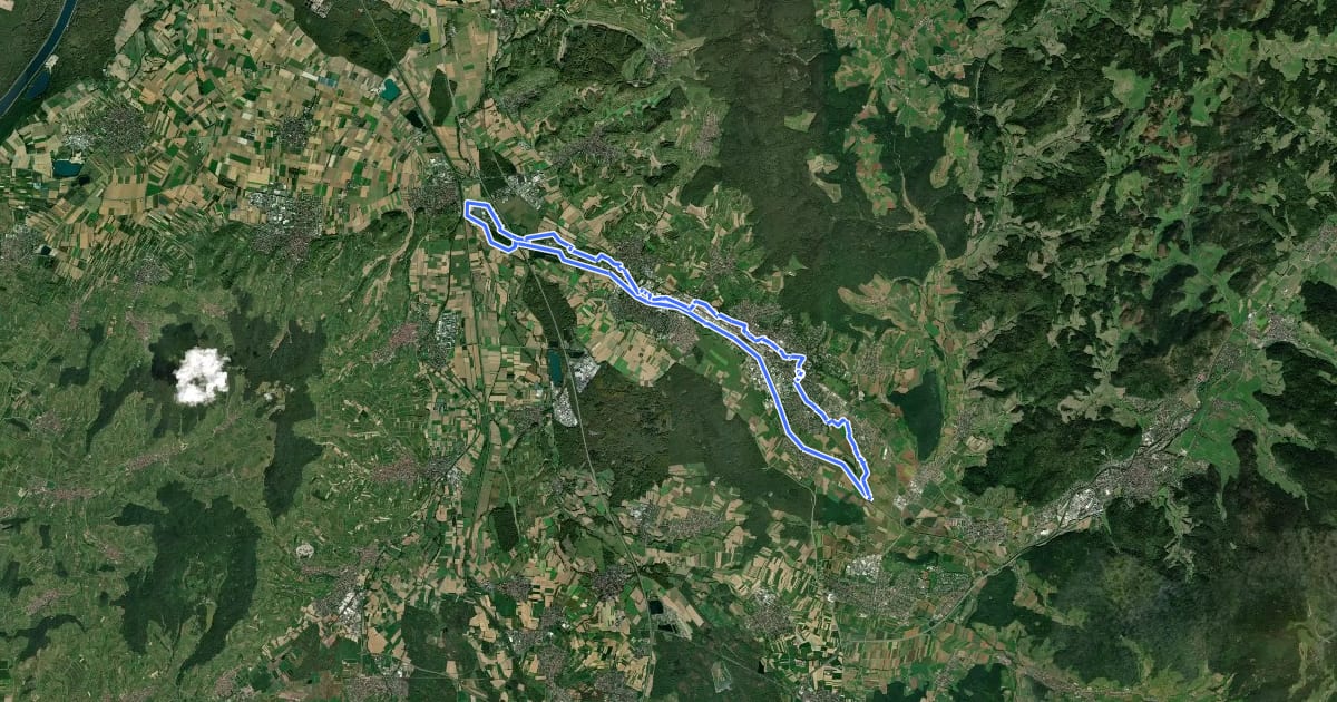 Маршрут Muehlbach-Rundweg на спутниковом снимке