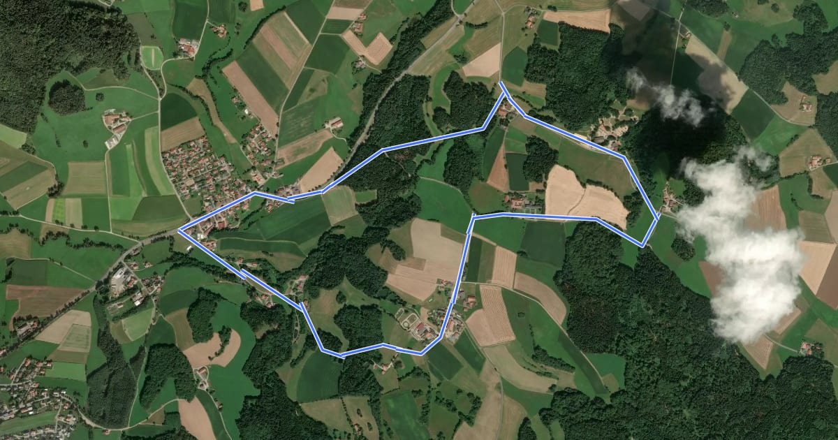 Маршрут Muehlenweg на спутниковом снимке