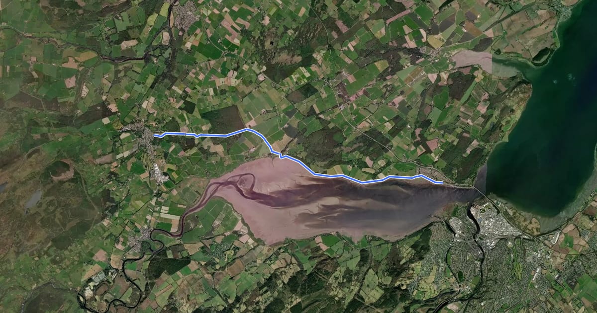 Маршрут Muir of Ord to North Kessock via Blairdhu на спутниковом снимке