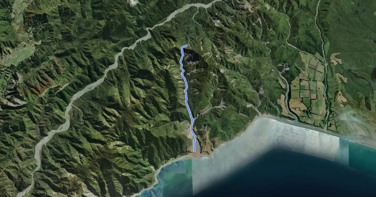 Маршрут Mukamuka Valley на спутниковом снимке