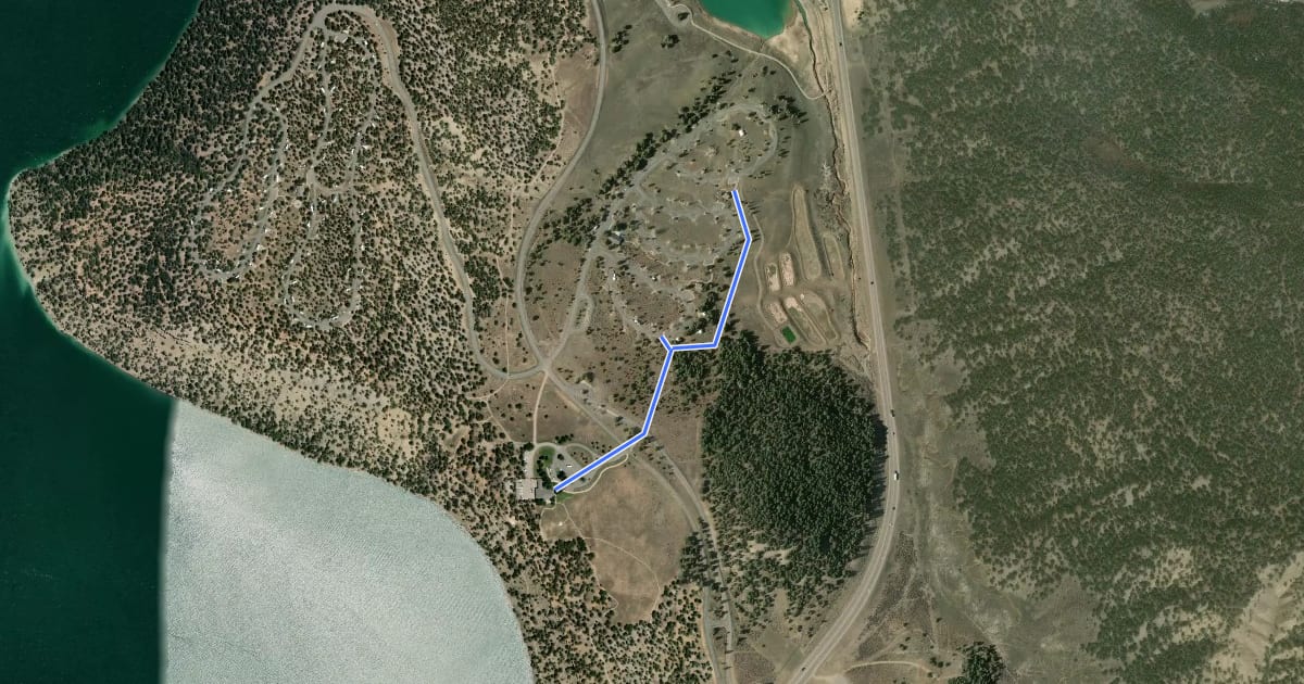 Маршрут Mule Deer Meadow Trail на спутниковом снимке