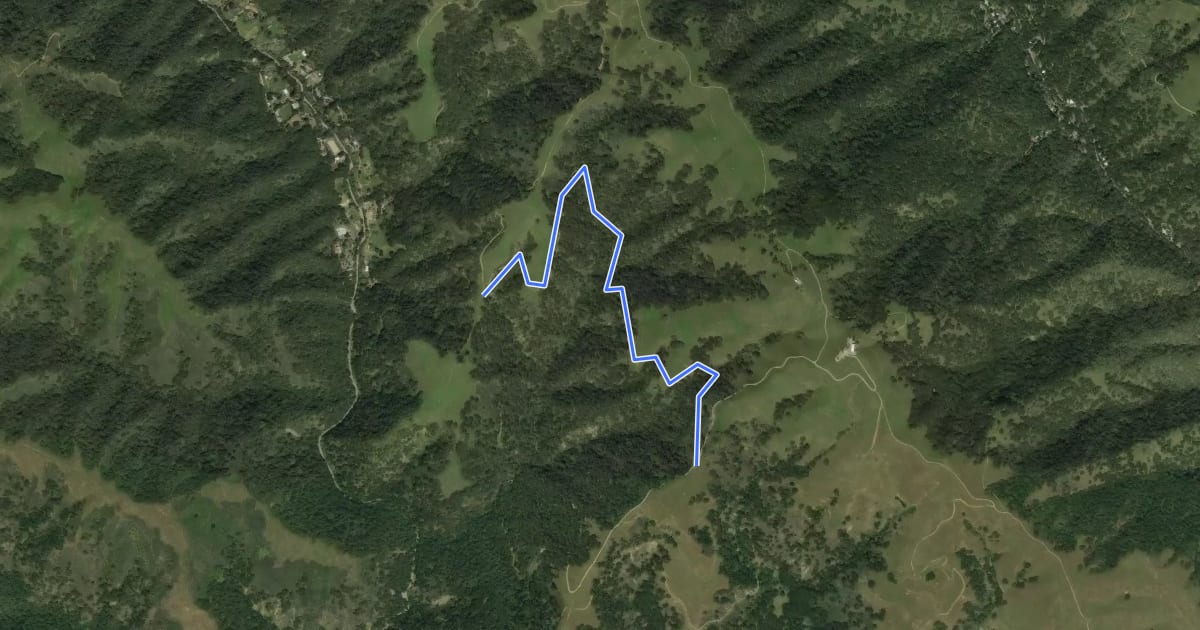 Маршрут Mule Deer Trail на спутниковом снимке