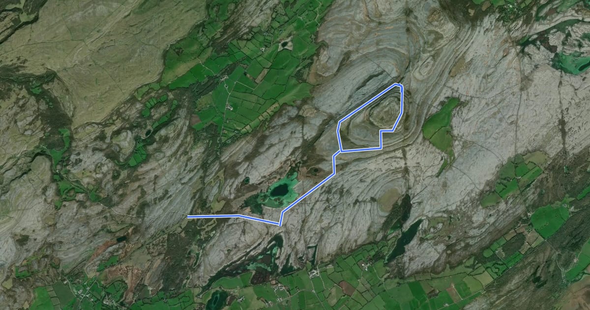 Маршрут Mullaghmore Loop Blue на спутниковом снимке