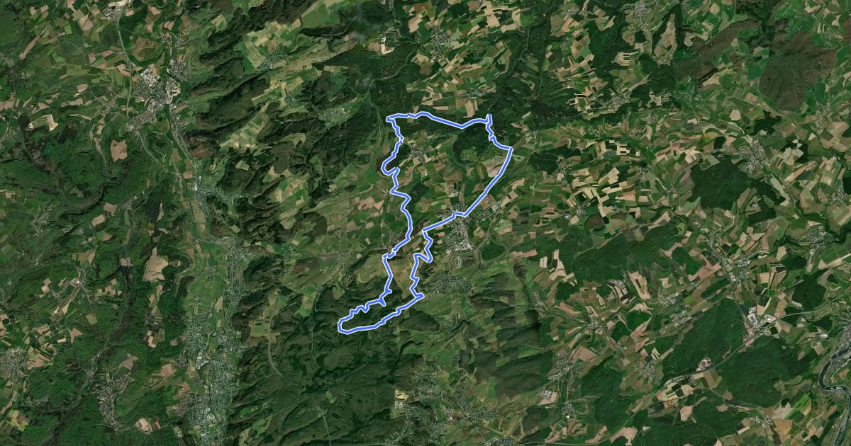 Маршрут Mullerthal Trail Extra Tour D на спутниковом снимке