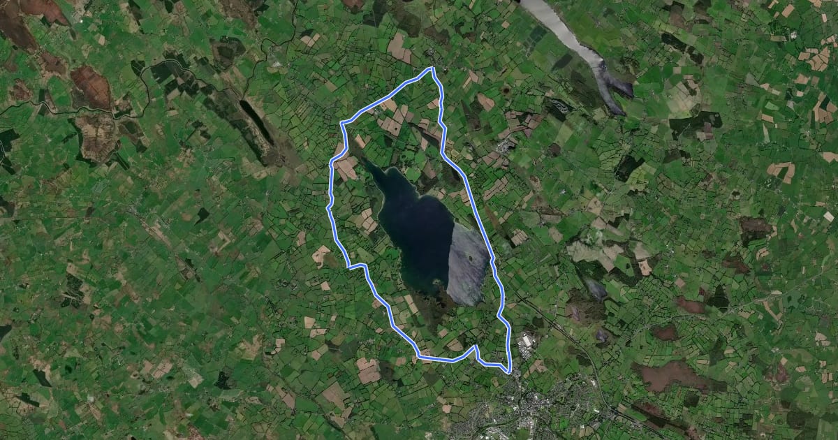 Маршрут Mullingar Cycle Hub - Loop 1 на спутниковом снимке