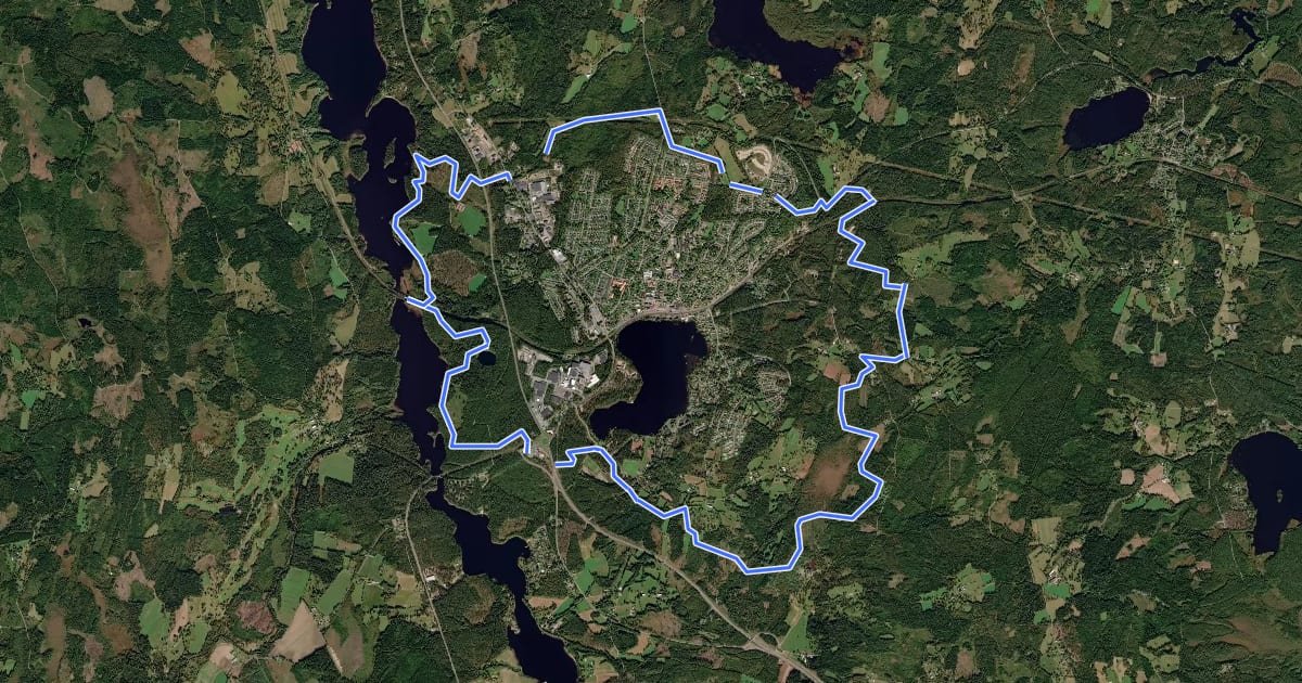 Маршрут Mullsjö Runt на спутниковом снимке