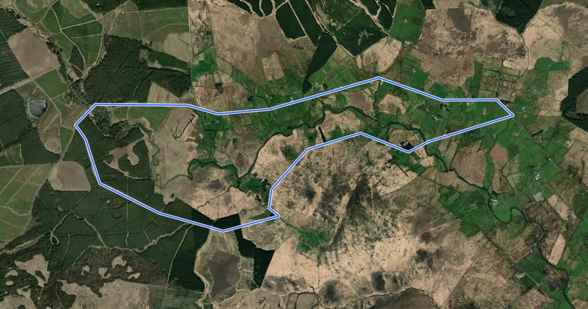 Маршрут Mullyfa Trail на спутниковом снимке