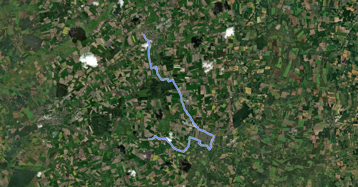 Маршрут Mundräuberroute на спутниковом снимке
