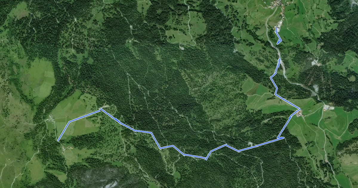 Маршрут Munter Del Mon Trail на спутниковом снимке