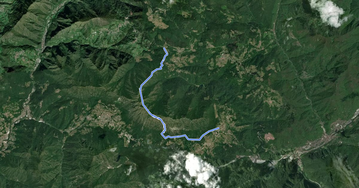 Маршрут Mura - Nasego - Passo del Termine на спутниковом снимке