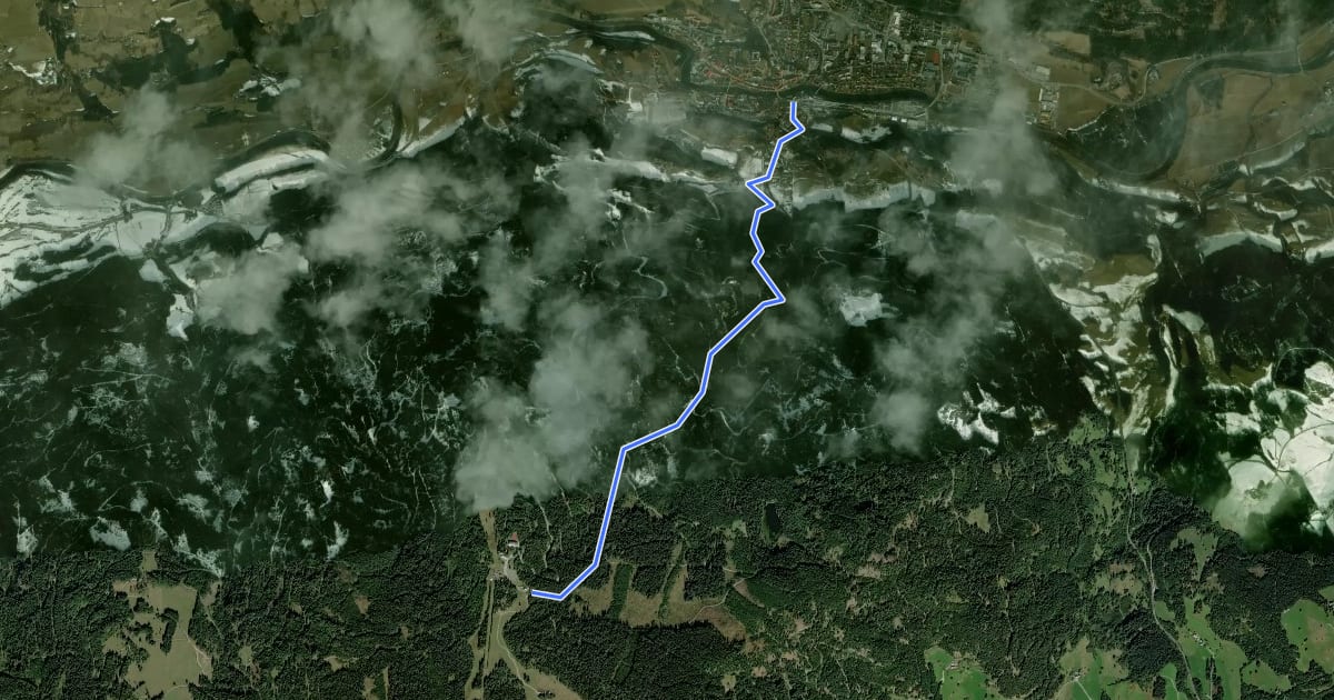 Маршрут Murau-Murauerhütte на спутниковом снимке