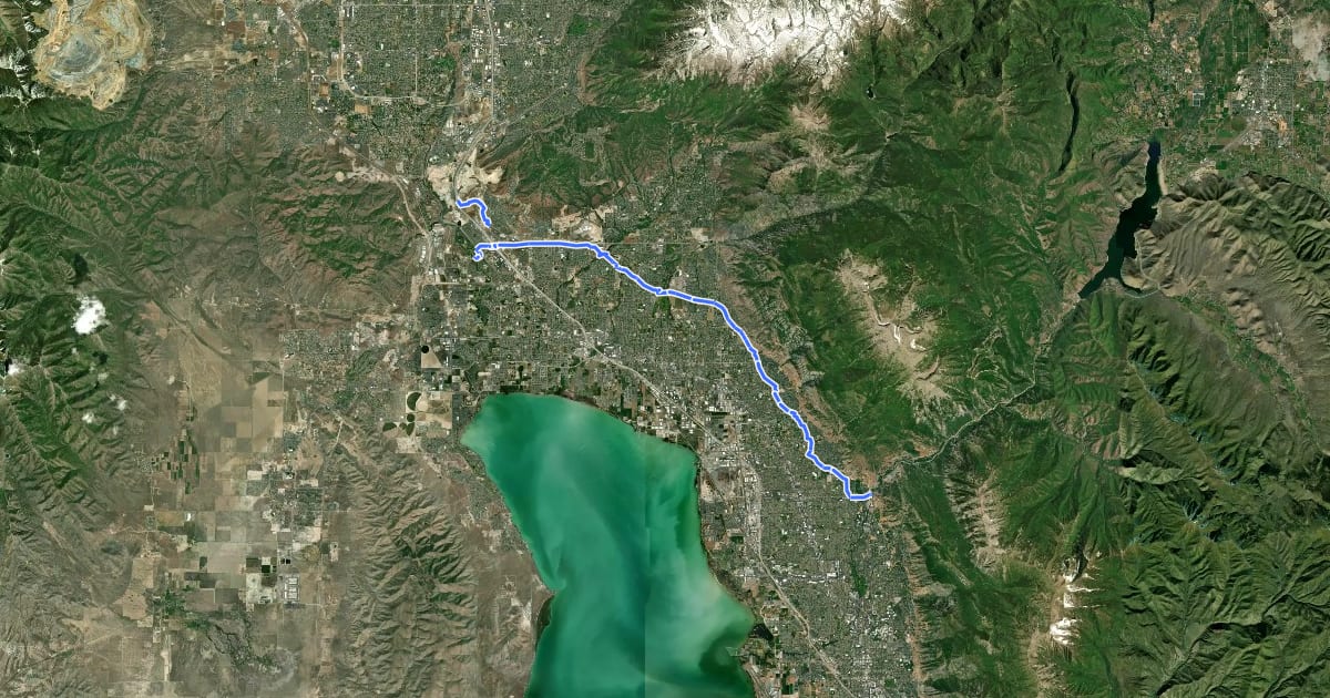 Маршрут Murdock Canal Trail на спутниковом снимке