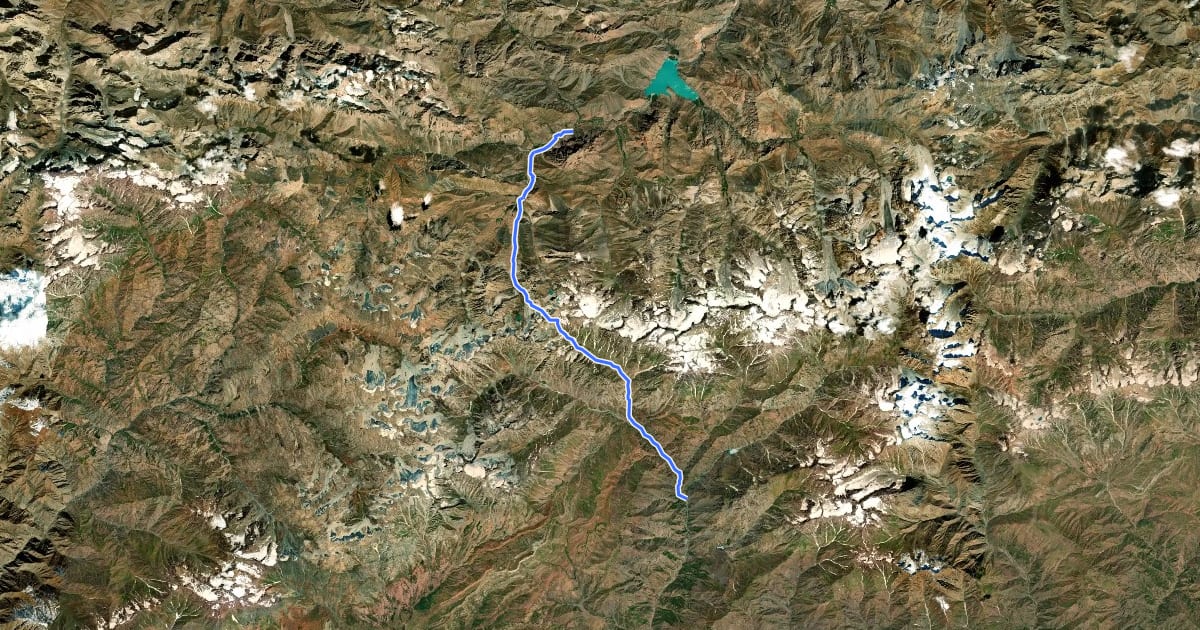 Маршрут Muri (Mura, Zombar) Pass на спутниковом снимке