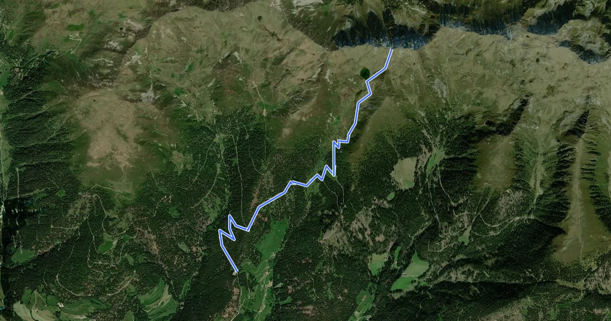 Маршрут Murmeltierweg на спутниковом снимке