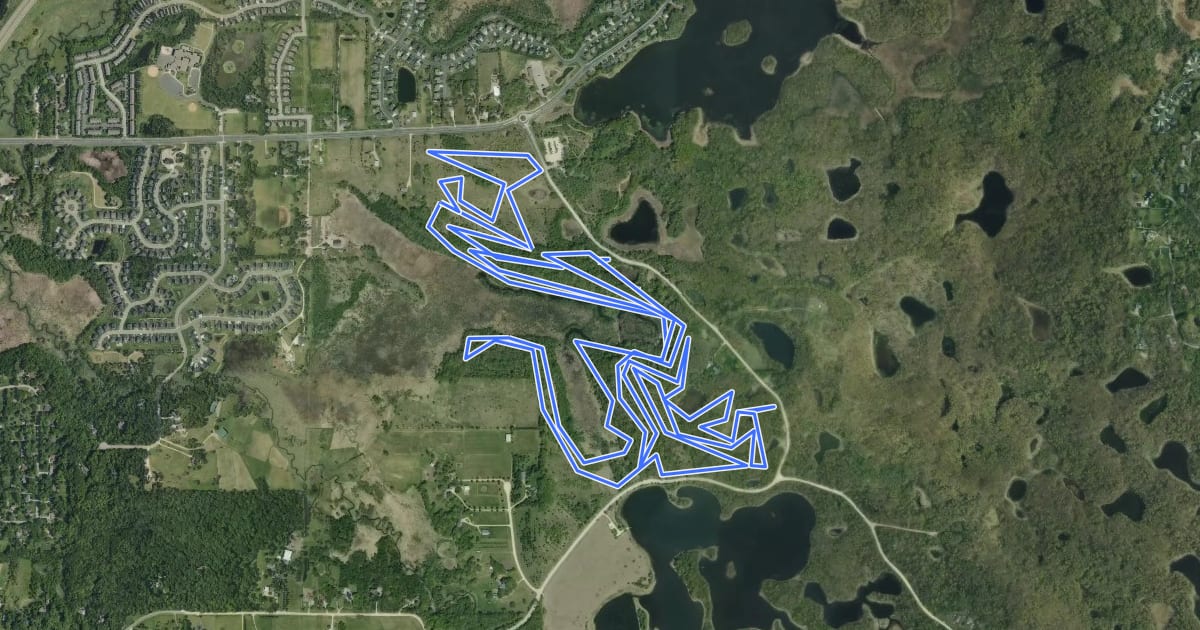 Маршрут Murphy-Hanrehan Singletrack Trail на спутниковом снимке
