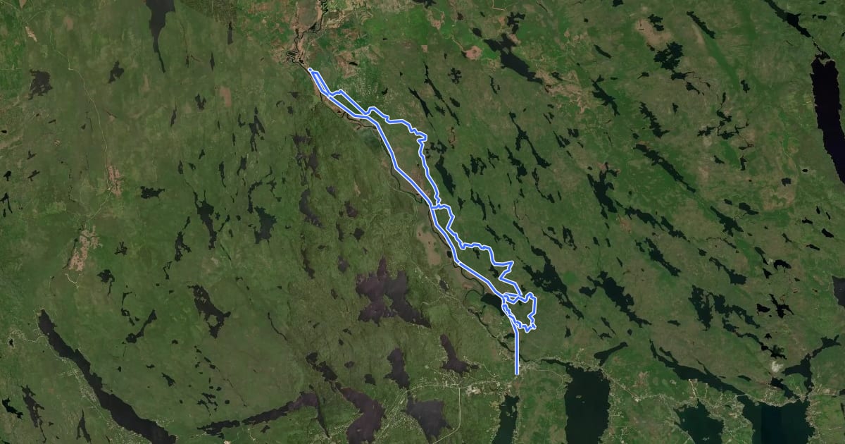 Маршрут Musquodoboit Trailway на спутниковом снимке