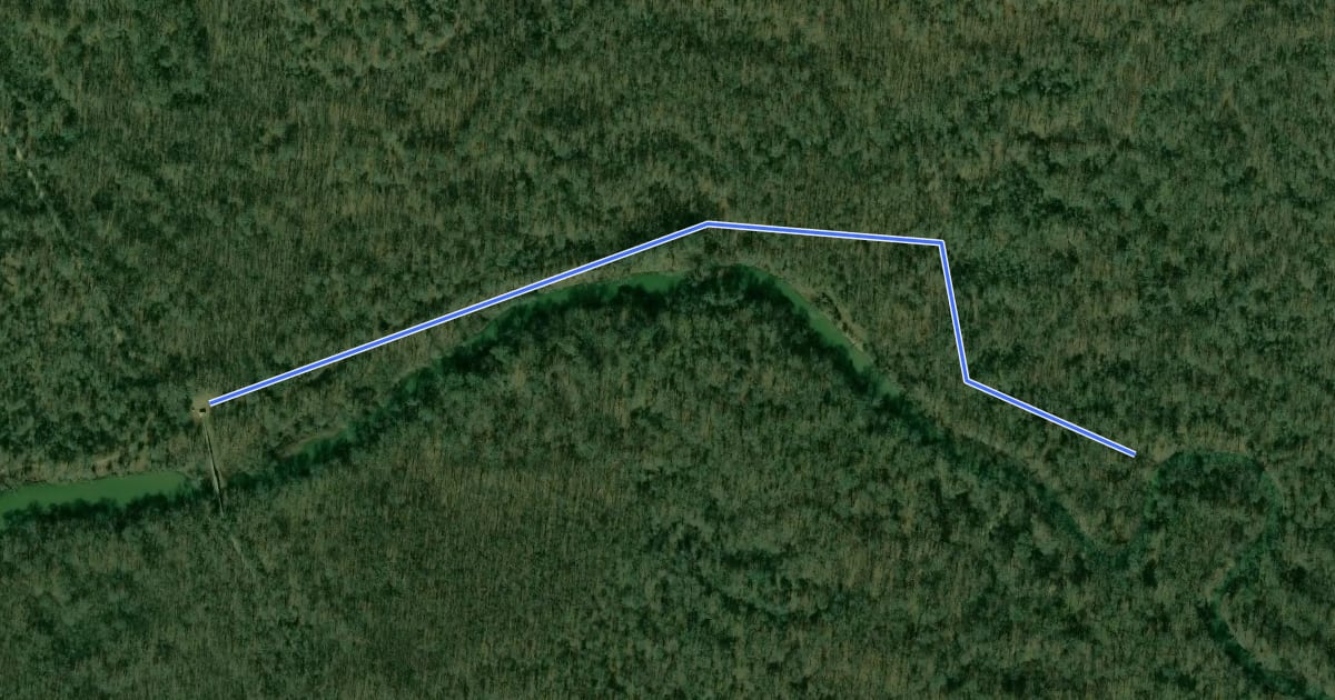 Маршрут Mustang Trail на спутниковом снимке