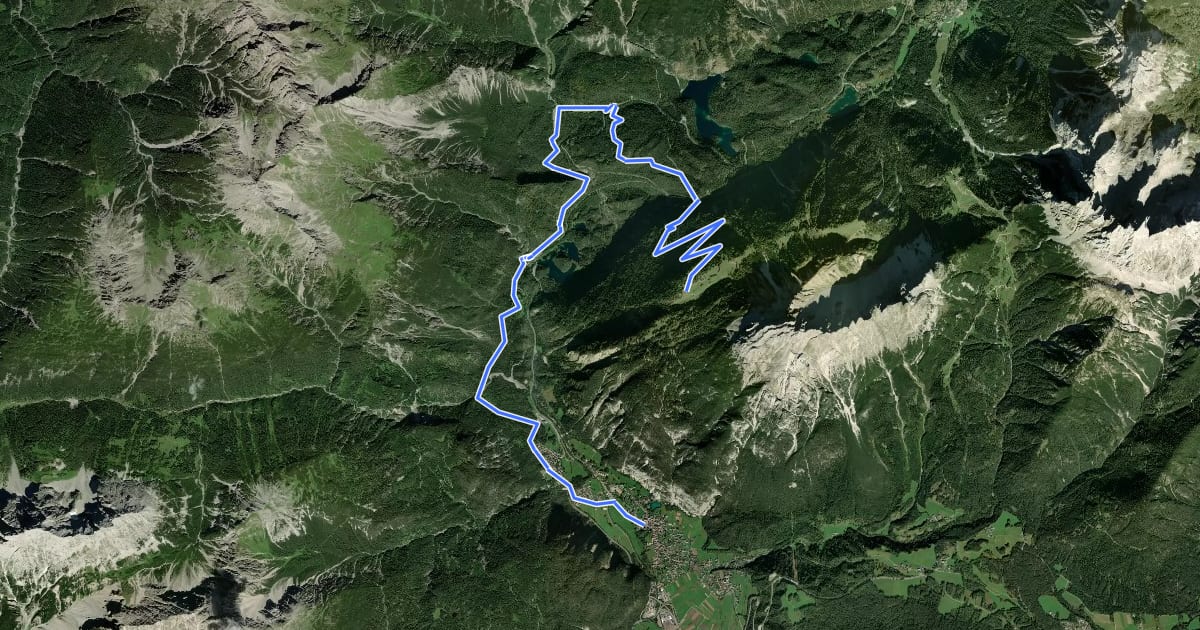 Маршрут Muthenaualm/Nassereither Alm на спутниковом снимке