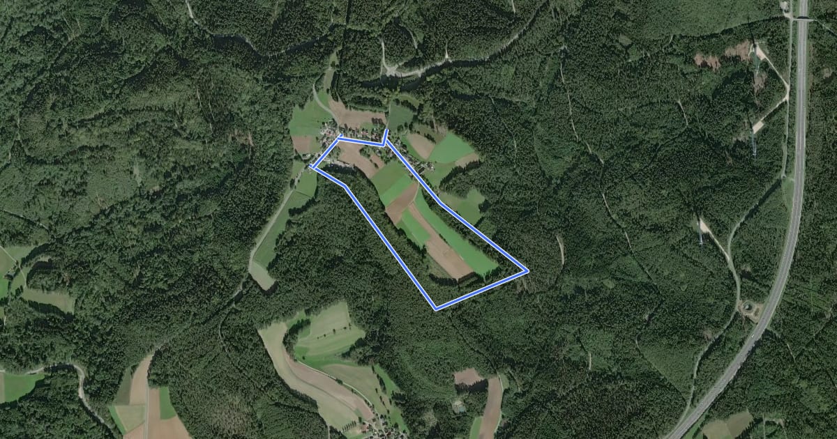 Маршрут Muthmannsreuth Rundwanderweg Nr. 4 на спутниковом снимке