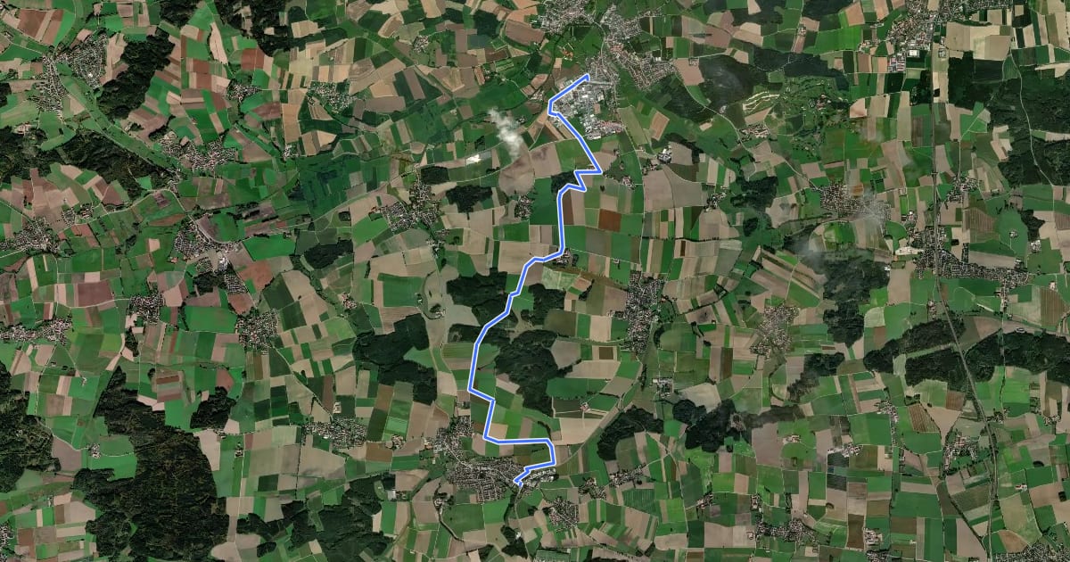 Маршрут MVV Wanderweg Punkt на спутниковом снимке